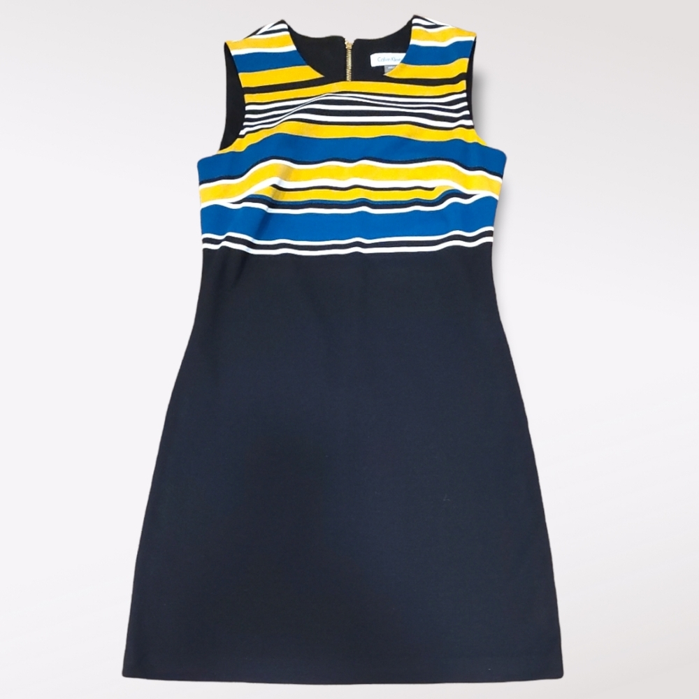 Calvin Klein Striped Sheath Dress Size 4